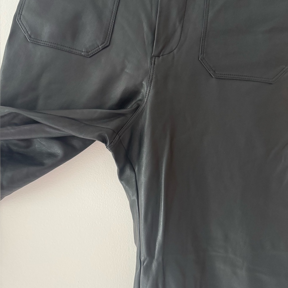 Anthro Maeve Colette Wide Leg Vegan Leather Pants - Picture 7 of 16